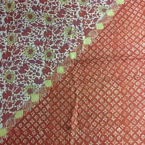 Hand painted silk batik scarf